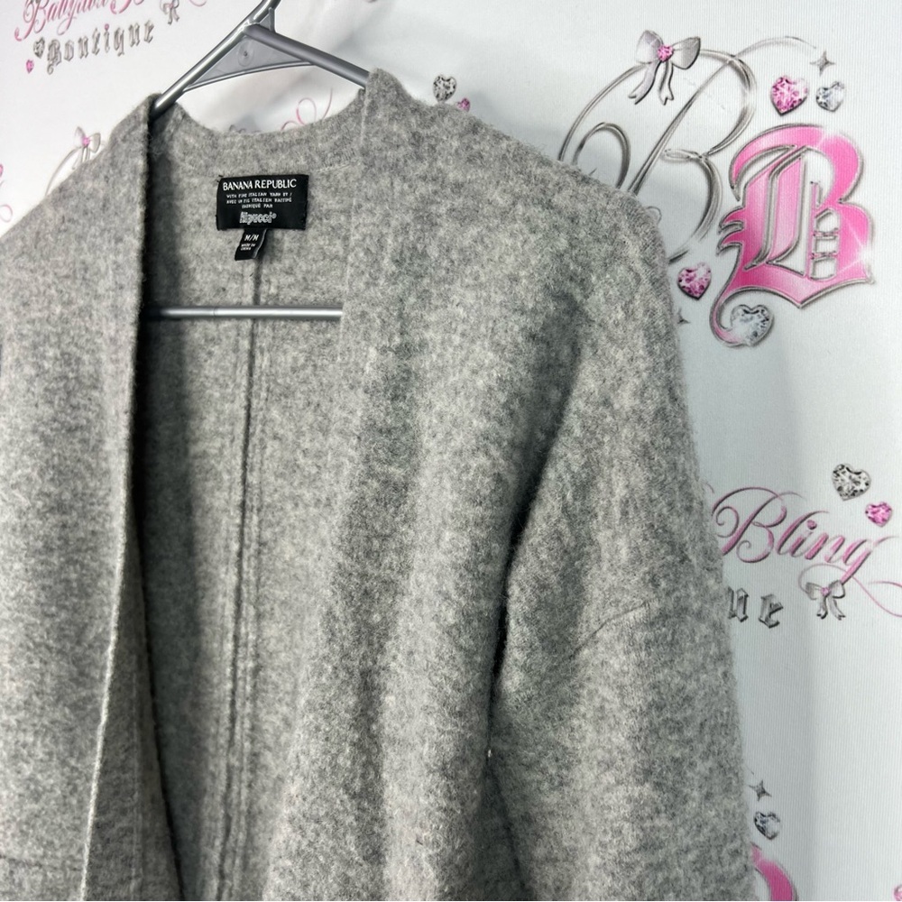 Banana Republic cardigan find Italian yarn flipucci white Heather Gray Cardigan - Picture 5 of 9